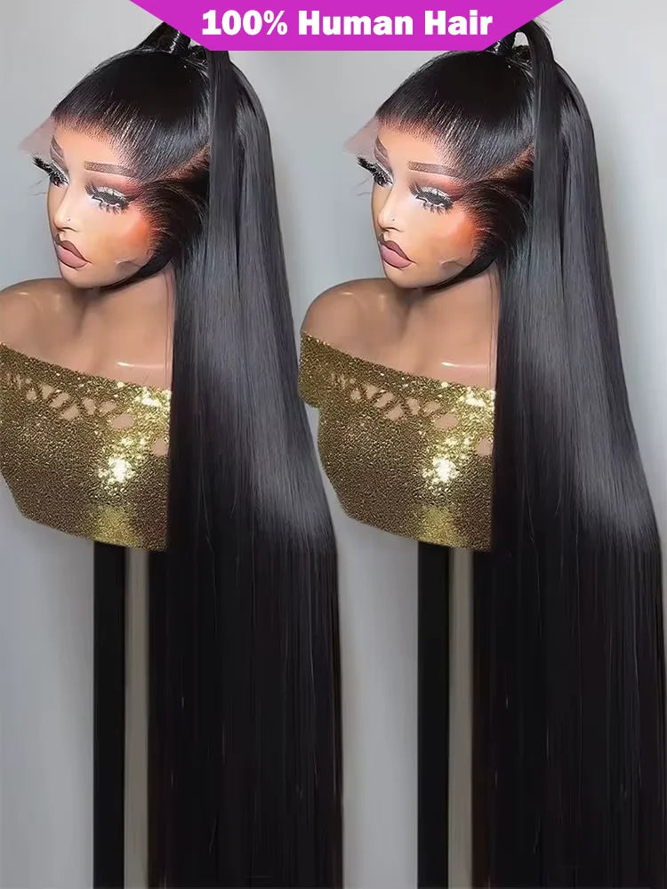 100% Human Hair Vietanamese Bone Straight Wigs 300 Density 13x6 Hd Lace Front Human Hair Wigs Glueless Wigs Human Hair No Glue
