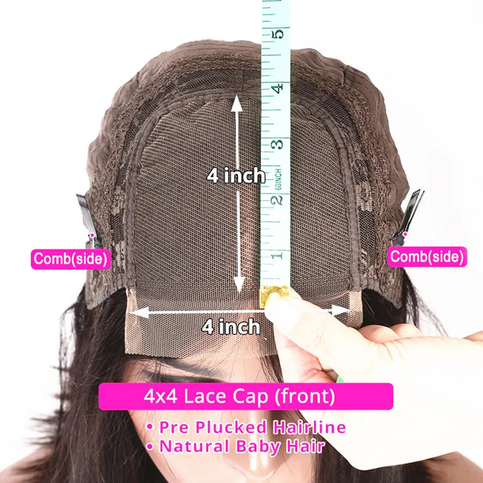 Highlight Kinky Straight Light Italian Yaki 13x6 Front Human Hair Wig Preplucked 180% Light Yaki Silk Top Human Hair Wigs