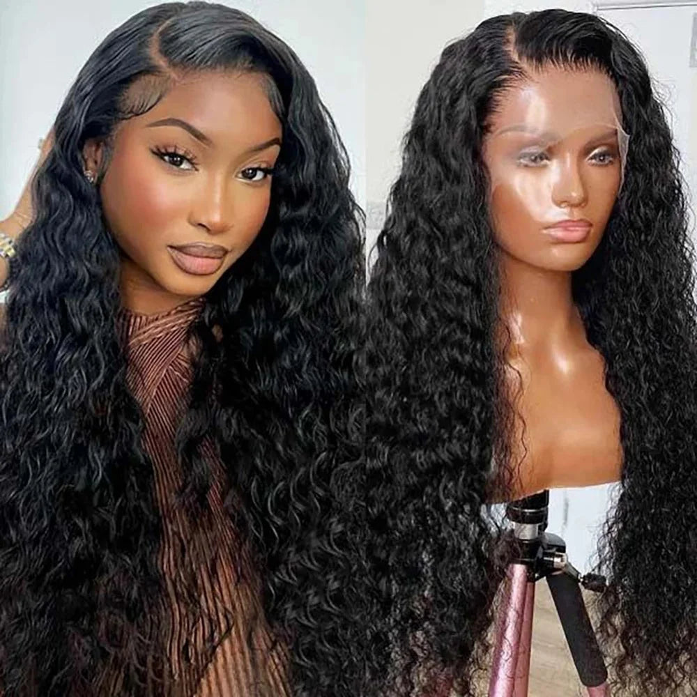 100% Real Human Hair Water Wave 13x4 Full Lace Frontal Wig Queen Beauty Hair Wigs Vendor