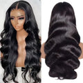 Unprocessed Indian Virgin Cuticle Aligned Human Hair Wigs Body Wave 13x4 Transparent Lace Frontal Natural Color Wigs