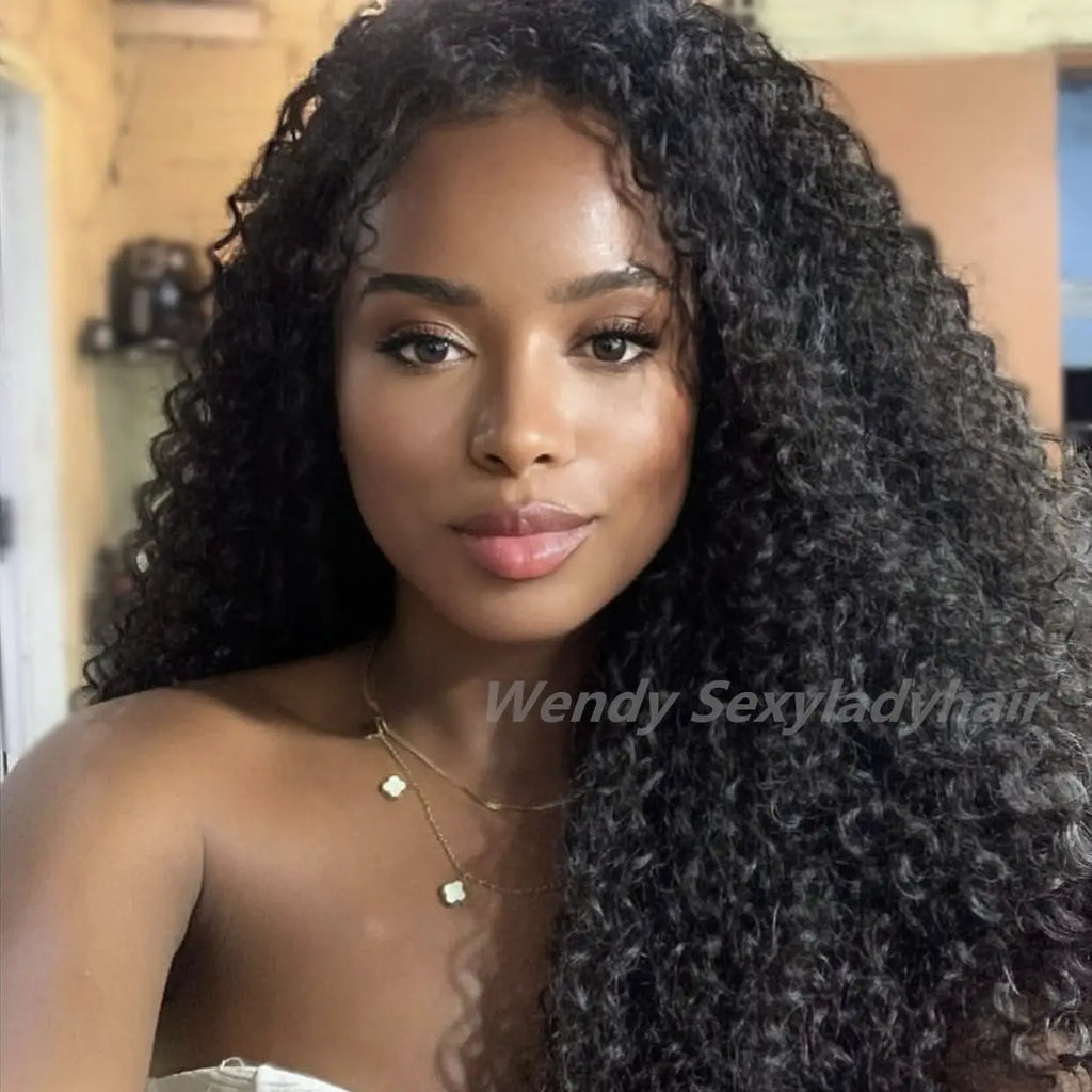 Raw Human Hair Burmese Curly HD Lace Closure Human Hair Wigs Lace Frontal Wigs for Black Women