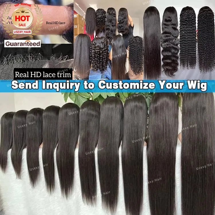 Raw 13x6 Straight Indian Hair Wigs Human Hair Glueless Full Hd Transparent Lace Front Wigs Bone Straight Remy Hair Hd Lace Wig