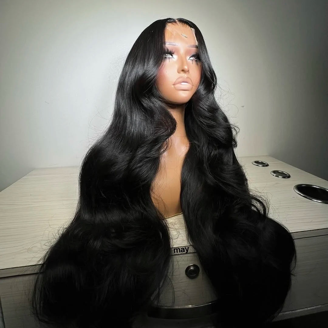 Human Hair Wigs 180% 200% 300% Density HD Transparent Lace Frontal Wig Long Bone Straight Virgin Cuticle Aligned Raw Hair Wigs