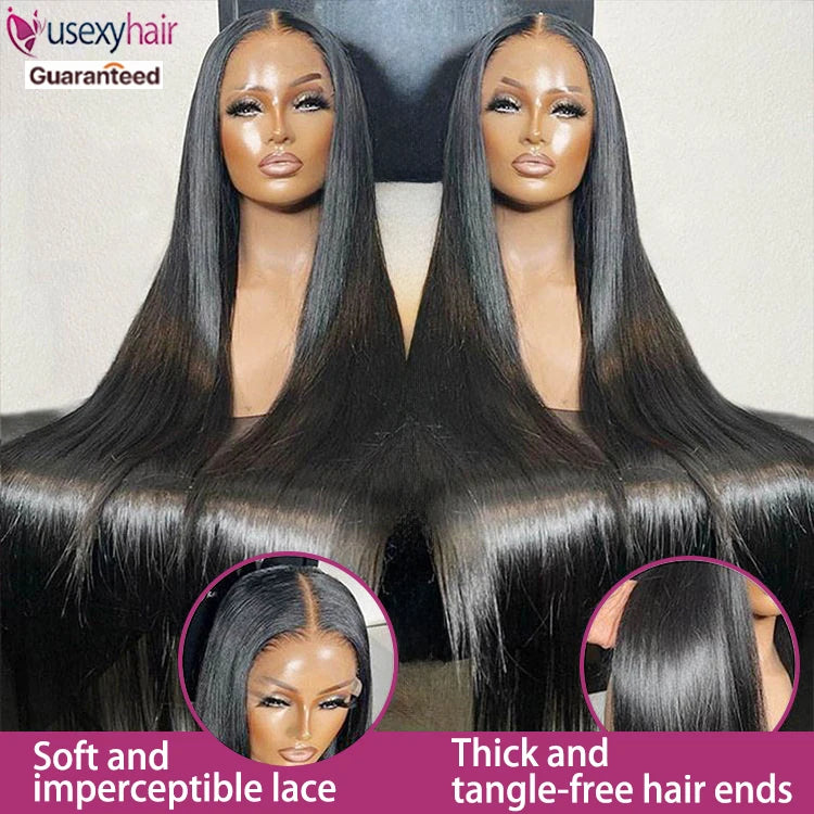 30 Inch Hd Lace Front Wigs Straight Lace Frontal Wigs Pre Plucked Cuticle Aligned 180 Density 13X4 Virgin Indian Human Hair Wigs