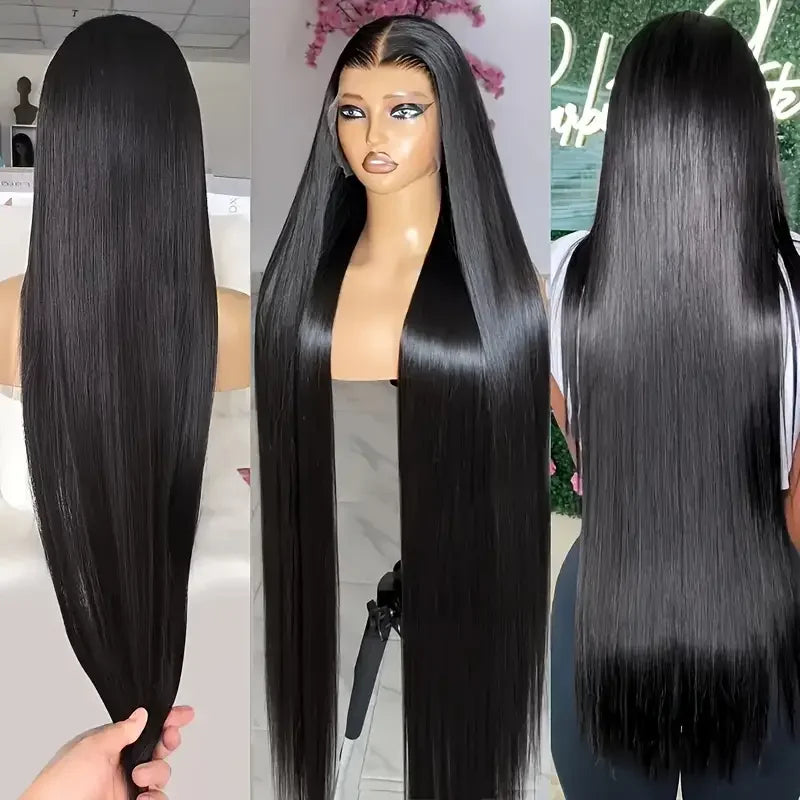 13x4 Straight Hair Wigs Human Hair Glueless Full HD Modern Transparent Lace Front Wigs Bone Straight Remy Hair HD Lace Wig
