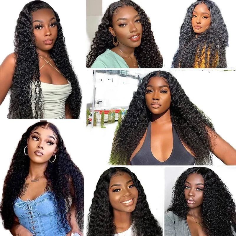 100% Real Human Hair Water Wave 13x4 Full Lace Frontal Wig Queen Beauty Hair Wigs Vendor