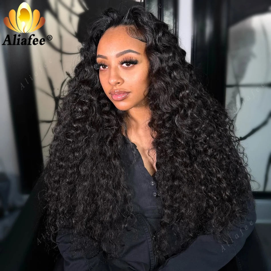 Dark Green Loose Curly Wigs 200 Density 13x6 Hd Lace Frontal Wigs Brazilian Deep Wave Curly Human Hair Wigs Pre Plucked Wig