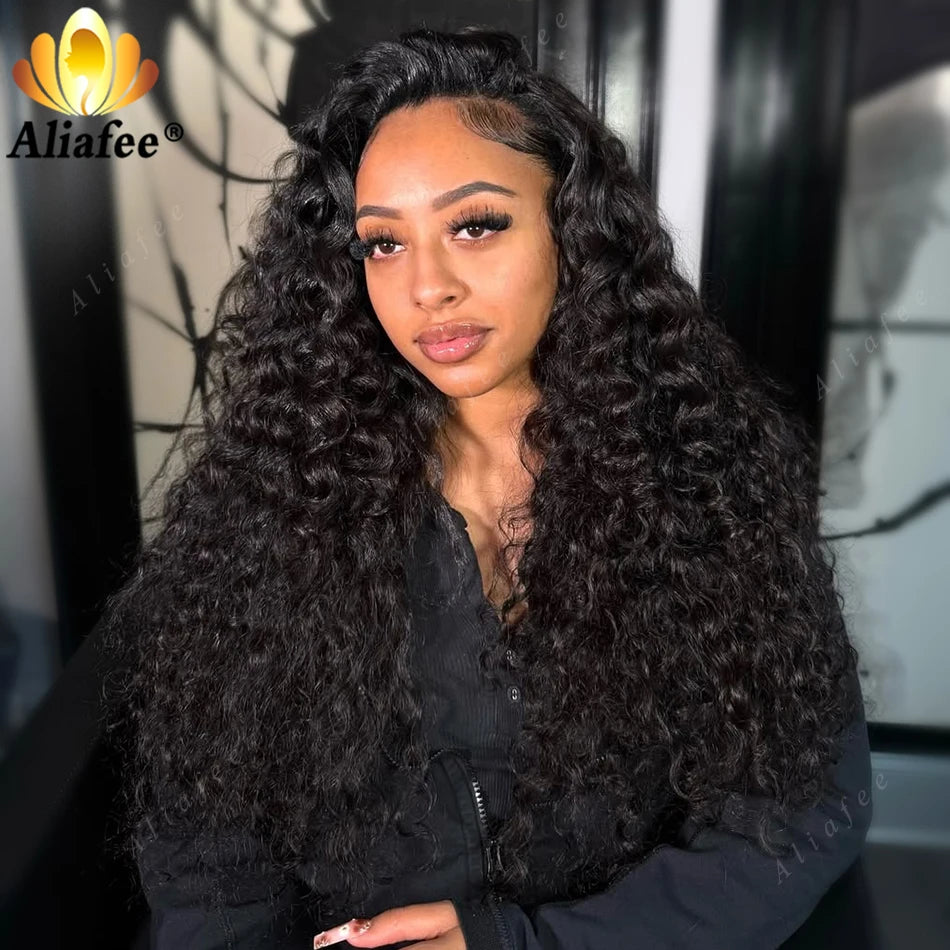 Dark Green Loose Curly Wigs 200 Density 13x6 Hd Lace Frontal Wigs Brazilian Deep Wave Curly Human Hair Wigs Pre Plucked Wig