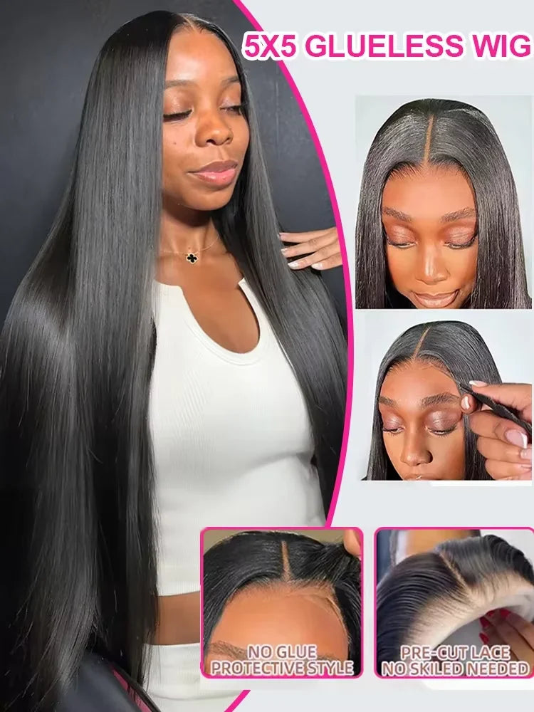 100% Human Hair Vietanamese Bone Straight Wigs 300 Density 13x6 Hd Lace Front Human Hair Wigs Glueless Wigs Human Hair No Glue