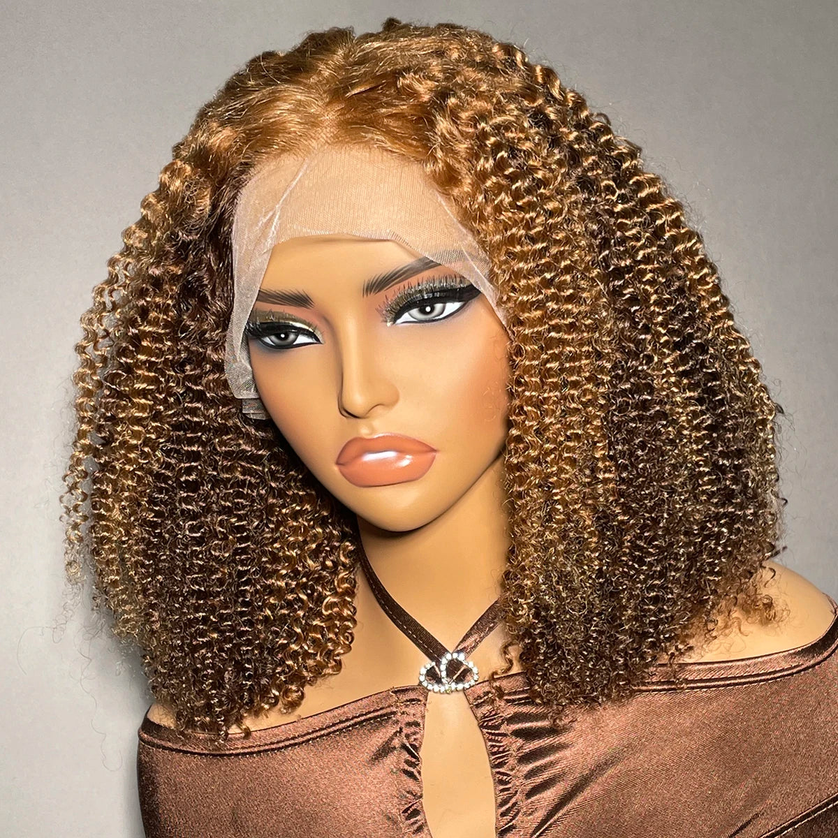 250 Density Curly 13x4 Transparent Lace Front Wigs 100% Human Hair For Black Women Brazilian P430 Colored Human Hair Wigs