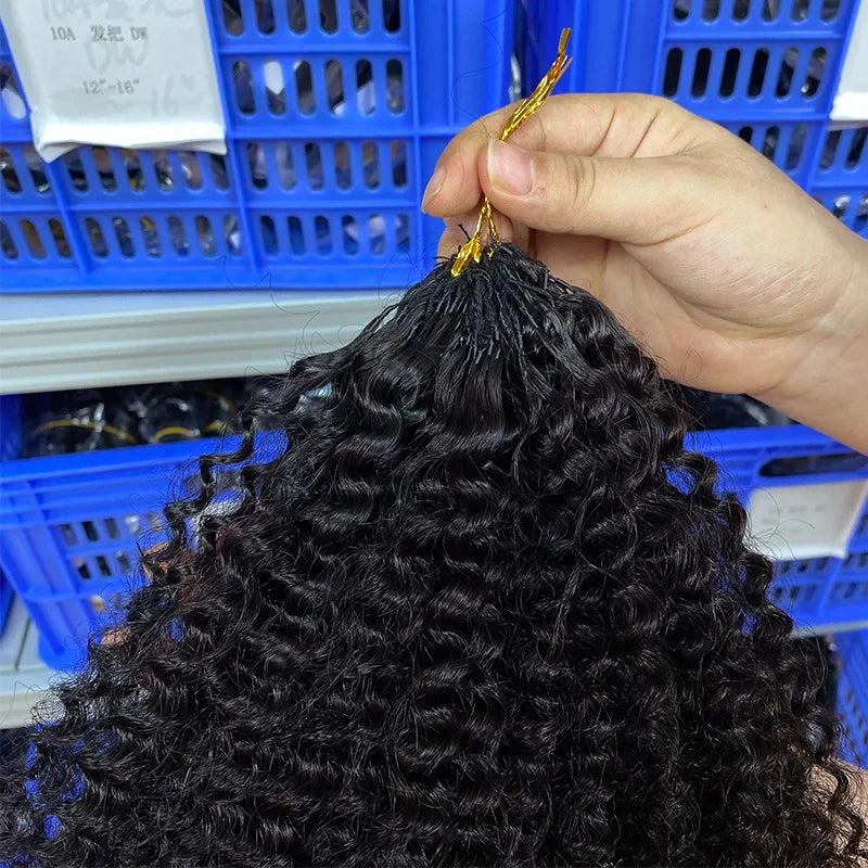 High Grade Human Hair Invisible Knotless Crochet Braiding Hair Extension for Women 14-24inch Afro Kinky Curly 4c 100g Soft Silky
