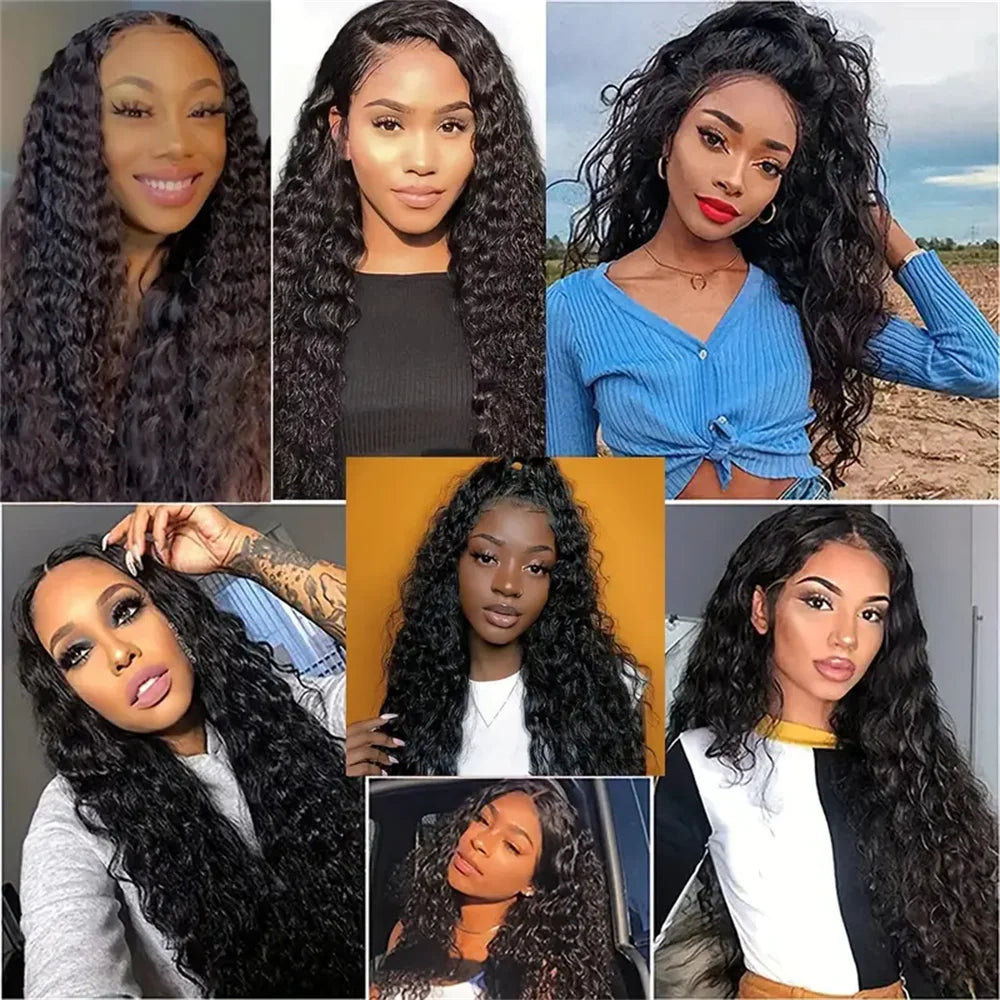 13x4 Lace Frontal Human Hair Wig Wave Wave Lace Frontal Wig 200 Density 13x6 Hd Lace Deep Water Wave Curly Lace Frontal Wigs