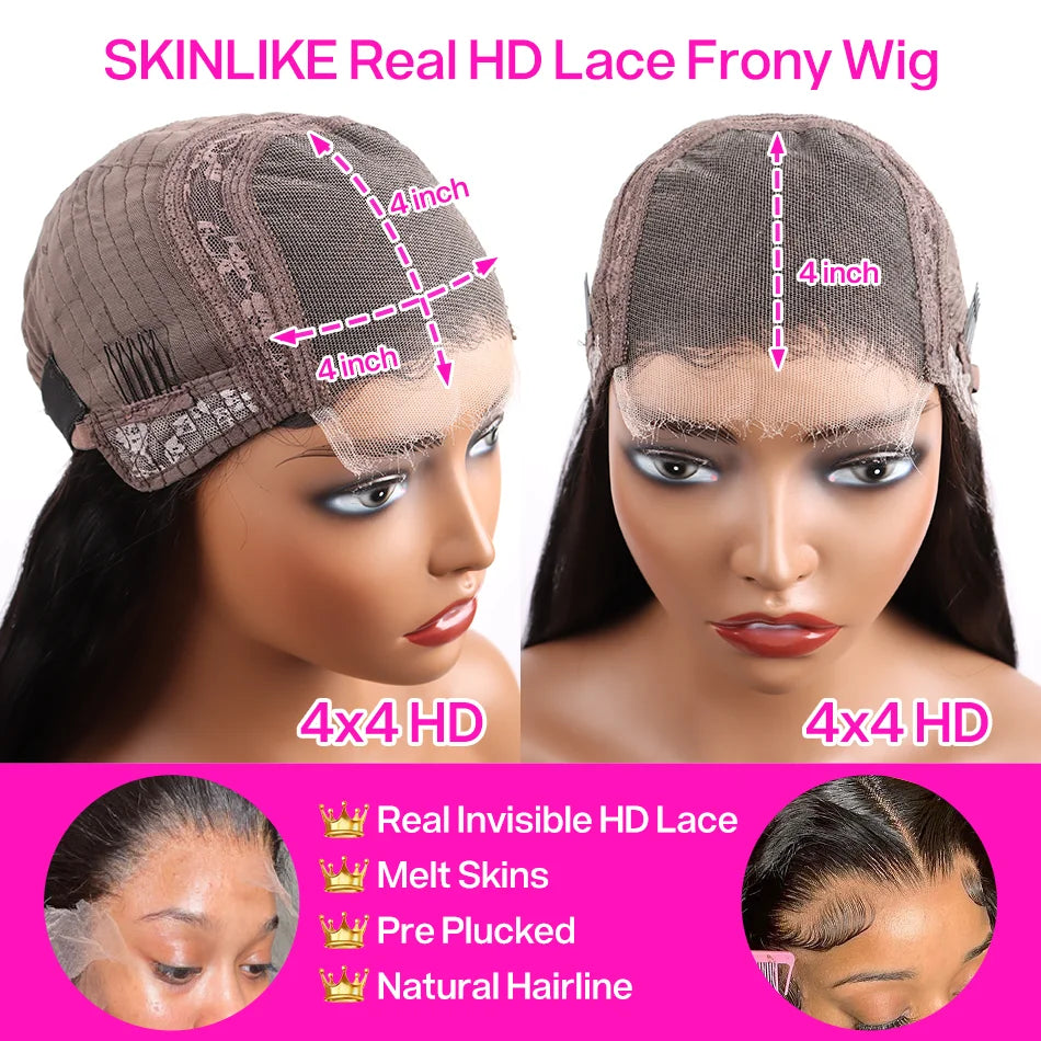Yiwigs 250 Density Super Double Drawn Body Wave Hd Lace Human Hair Wigs Vietnam 4x4 Lace Closure Wig