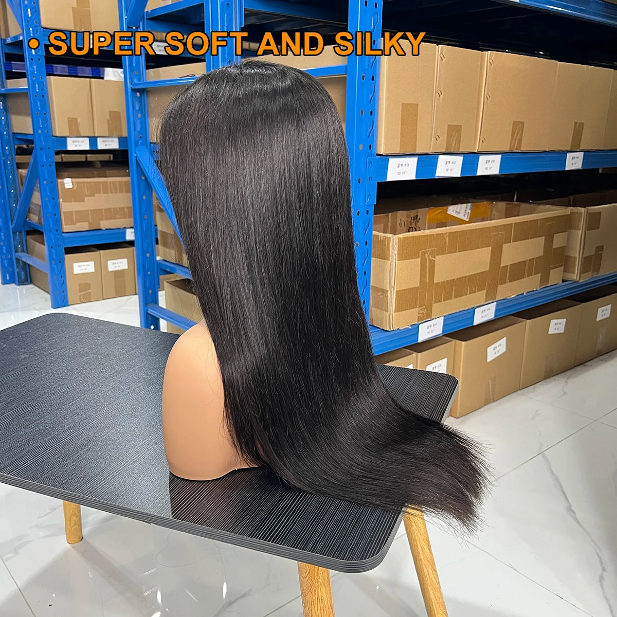 200 Density Silky Straight Glueless Wig 100% Human Hair Ready To Wear 13x4 HD Transparent Lace Closure Wig Pre Plucked