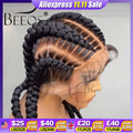 BEEOS Full Lace Wig Skinlike HD Braid Pre Plucked Hairline Wigs For Women Silky Straight Free Parting Virgin Raw Hair Brazilian
