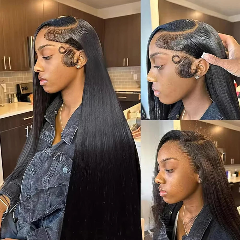 30 34 Inch Straight Human Hair Wigs 13x4 13x6 Transparent Lace Frontal Wigs For Women Bone Straight Lace Front Human Hair Wigs
