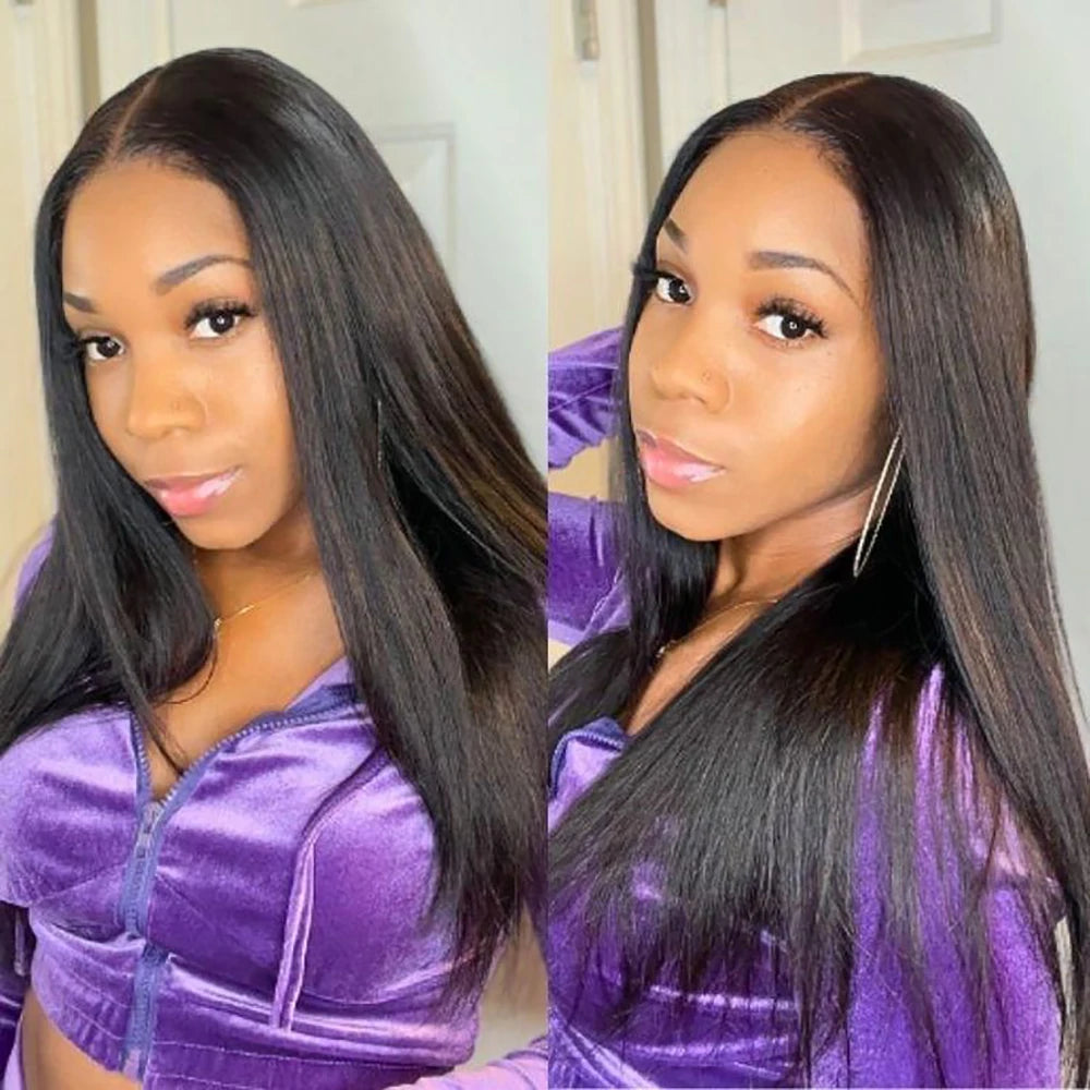 30 34 Inch Straight Human Hair Wigs 13x4 13x6 Transparent Lace Frontal Wigs For Women Bone Straight Lace Front Human Hair Wigs