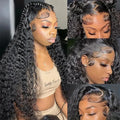13x4 Lace Wigs 13x6 Lace Wigs Deep Wave Human Hair Wigs 20-36 Inch Transparent Lace Frontal Lace 200 Density For Women