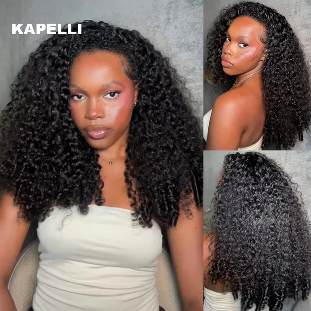 280% High Density 3C4A Burmese Curly Human Hair Wigs HD Transparent 13x4 13X6 Lace Front Wigs for Women Brazilian 100% Raw Hair