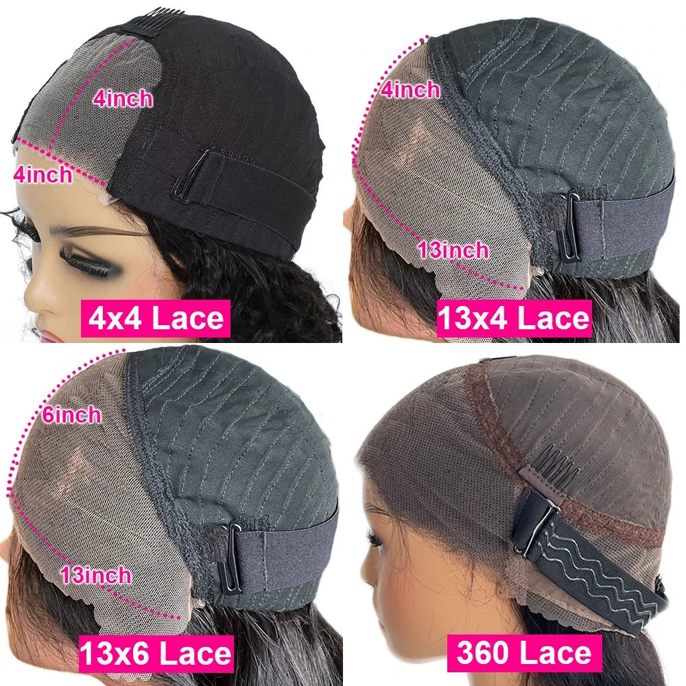 Layered Ombre With Bangs Glueless 400 Density Color Wigs 30Inch Human Hair 13x4 13x6 HD Lace Front Brazilian No Glue Wig Wear&Go
