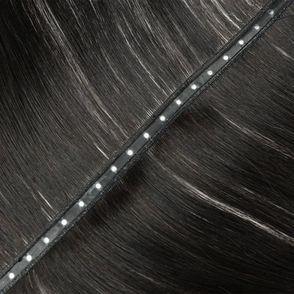 DIYOMO Butterfly Weft Hair Extensions Pu Hole Weft Double Sided Genius Weft Bundles Hand Tied Weft Invisible Weave For Women