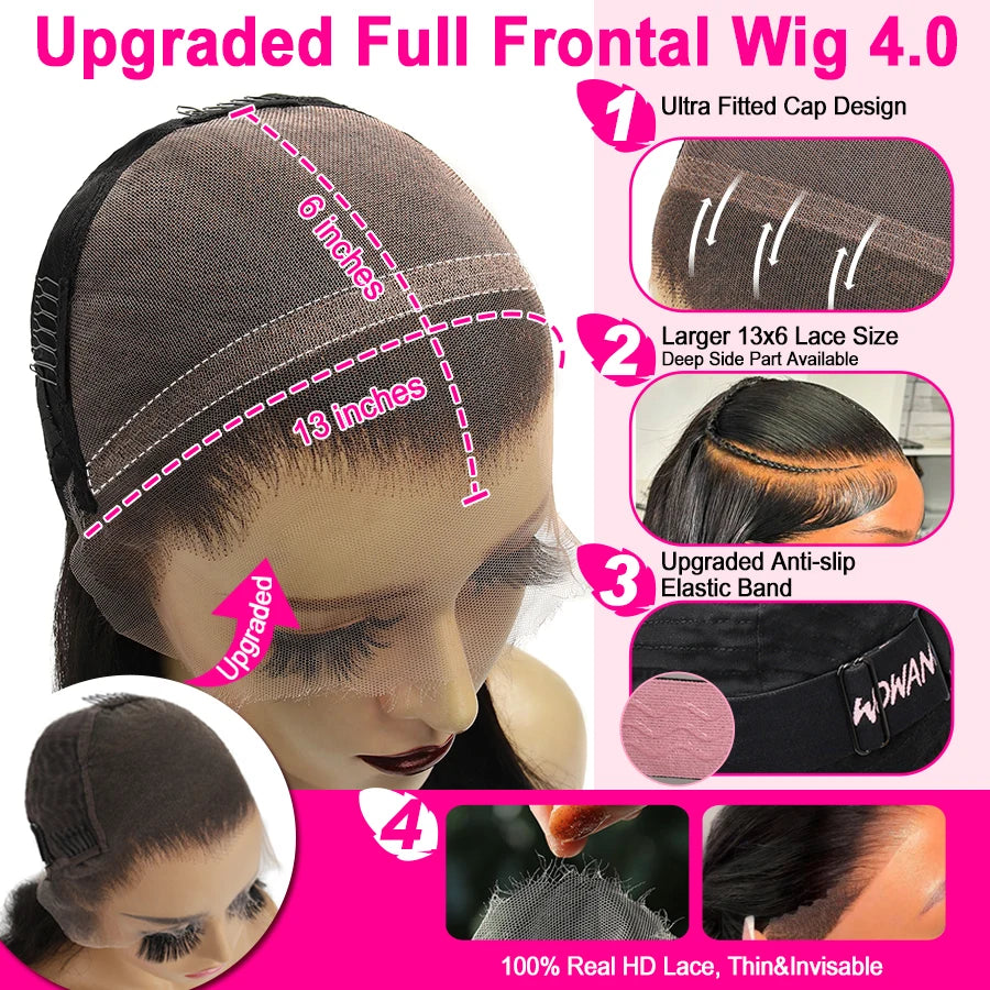 WOWANGEL Honey Blonde Balayage Body Wave Lace Front Wigs Dark Root Ombre Human Hair Wigs 13x6 HD Lace Glueless Wigs Pre Plucked