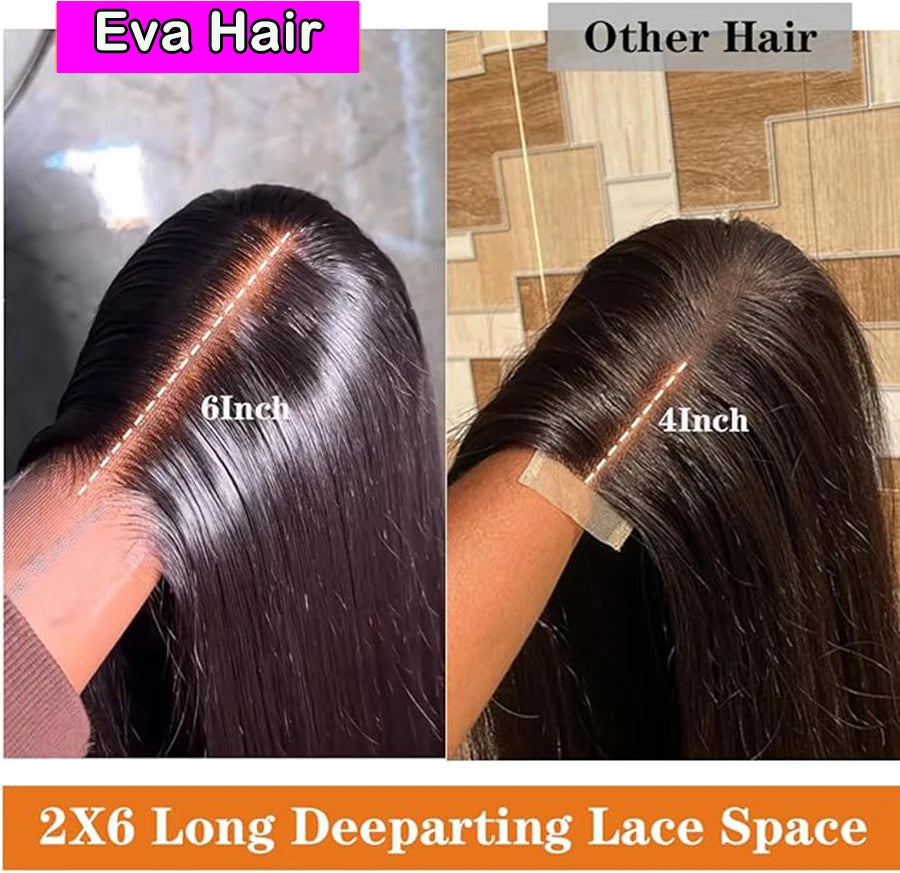 Eva Hair 100% Real HD Closure Wig 5x5 6x6 7x7 HD Lace Closure Wigs Glueless Wig Human Hair Ready to Wear HD Lace Closure Wigs