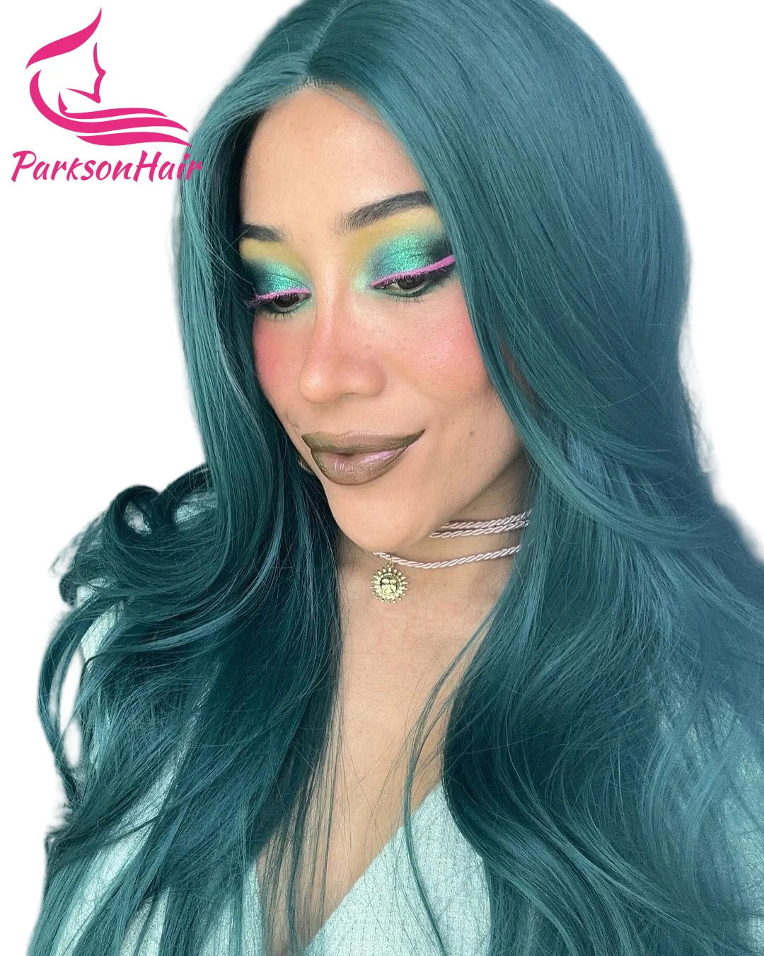 Turquoise Body Wave 13x4 13x6 Lace Frontal Human Hair Wigs Brazilian Pre Plucked 613 Colored Blue Green Cosplay Human Hair Wigs