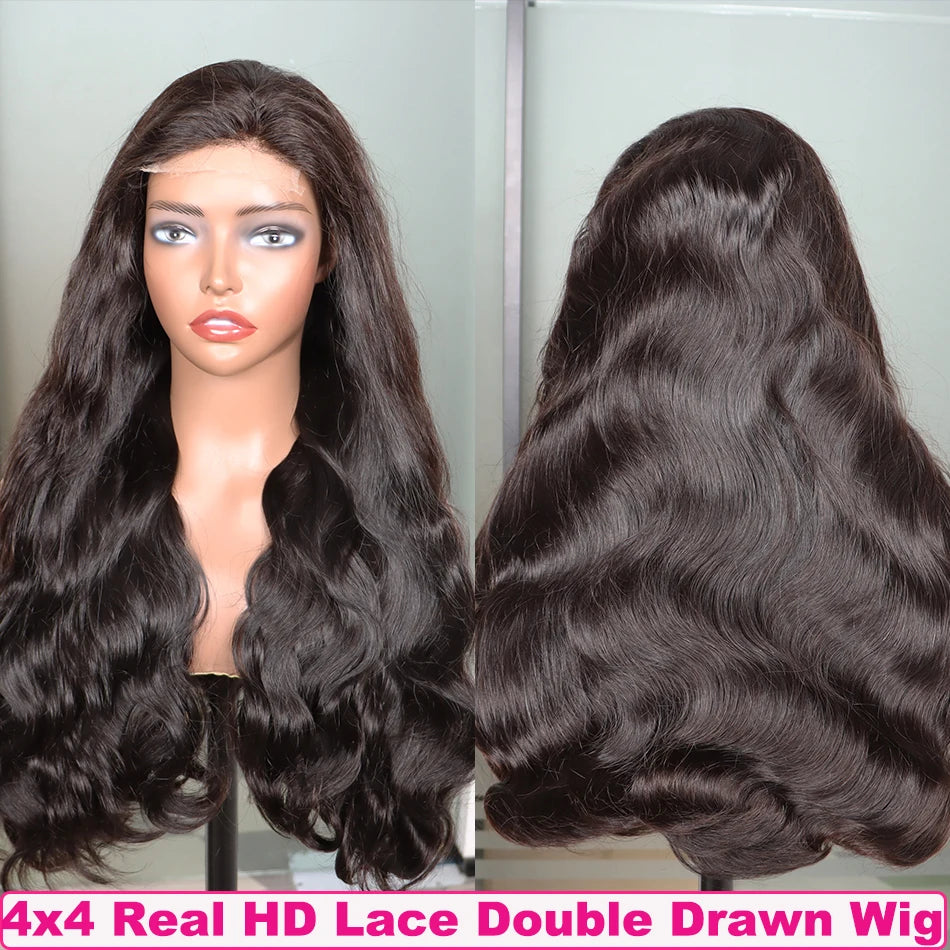 Yiwigs 250 Density Super Double Drawn Body Wave Hd Lace Human Hair Wigs Vietnam 4x4 Lace Closure Wig
