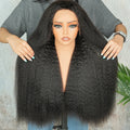 13x4 HD Lace Wig Double Drawn Kinky Straight Raw Virgin Human Hair Wigs Invisible HD Lace Melt Skins Pre Plucked Natural Color