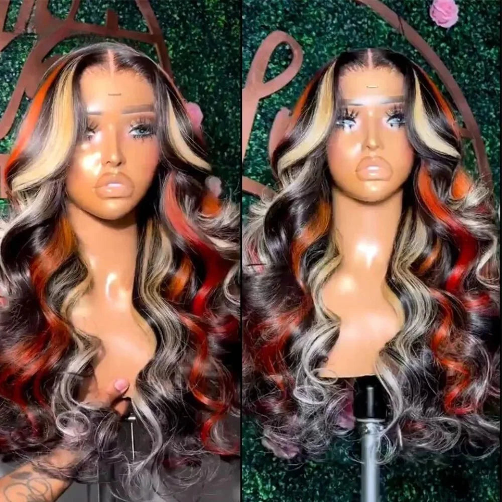 Purple Wig Long Natural Curly Wavy Wig for Women Synthetic Free Part Loose Deep Wave 13X4 Colored Wigs for Daily Party Cosplay