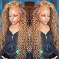 Deep Wave 4/27 Honey Blonde 30 40 Inch Lace Front Wig Human Hair Hd Lace Frontal Wig 13x4 13x6 Wig Humain Hair Wigs For Women