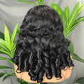 Double Drawn Loose Bouncy Wig 300% Density 5x5 Front Lace Loose Bouncy Curly Wig 100% Human Hair Loose Bouncy Wig for Women